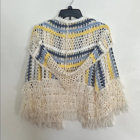 POL Cream and Blue Crochet Cardigan - Picture 7 of 9